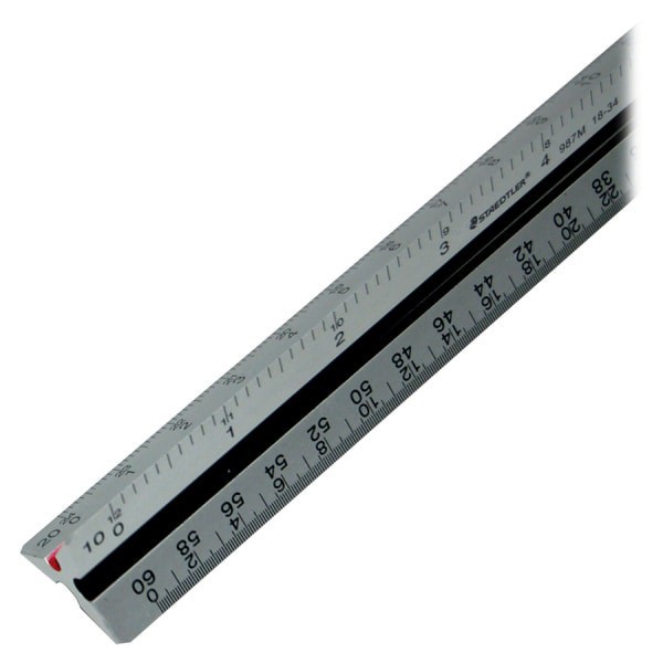slide 2 of 5, STAEDTLER Professional Engineer's 12'' Triangular Scale, 1 ct
