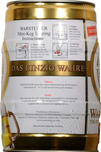 slide 2 of 2, Warsteiner Beer, 5 liter