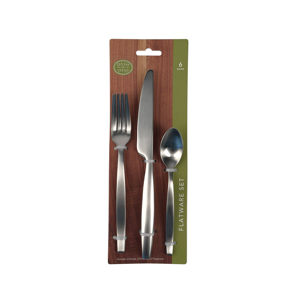 slide 3 of 3, Dash of That® Banff Flatware Set for Two, 6 ct