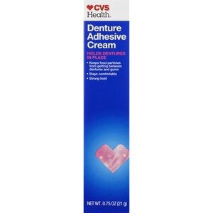 slide 1 of 1, CVS Health Denture Adhesive Cream, 0.75 Oz, 0.75 oz