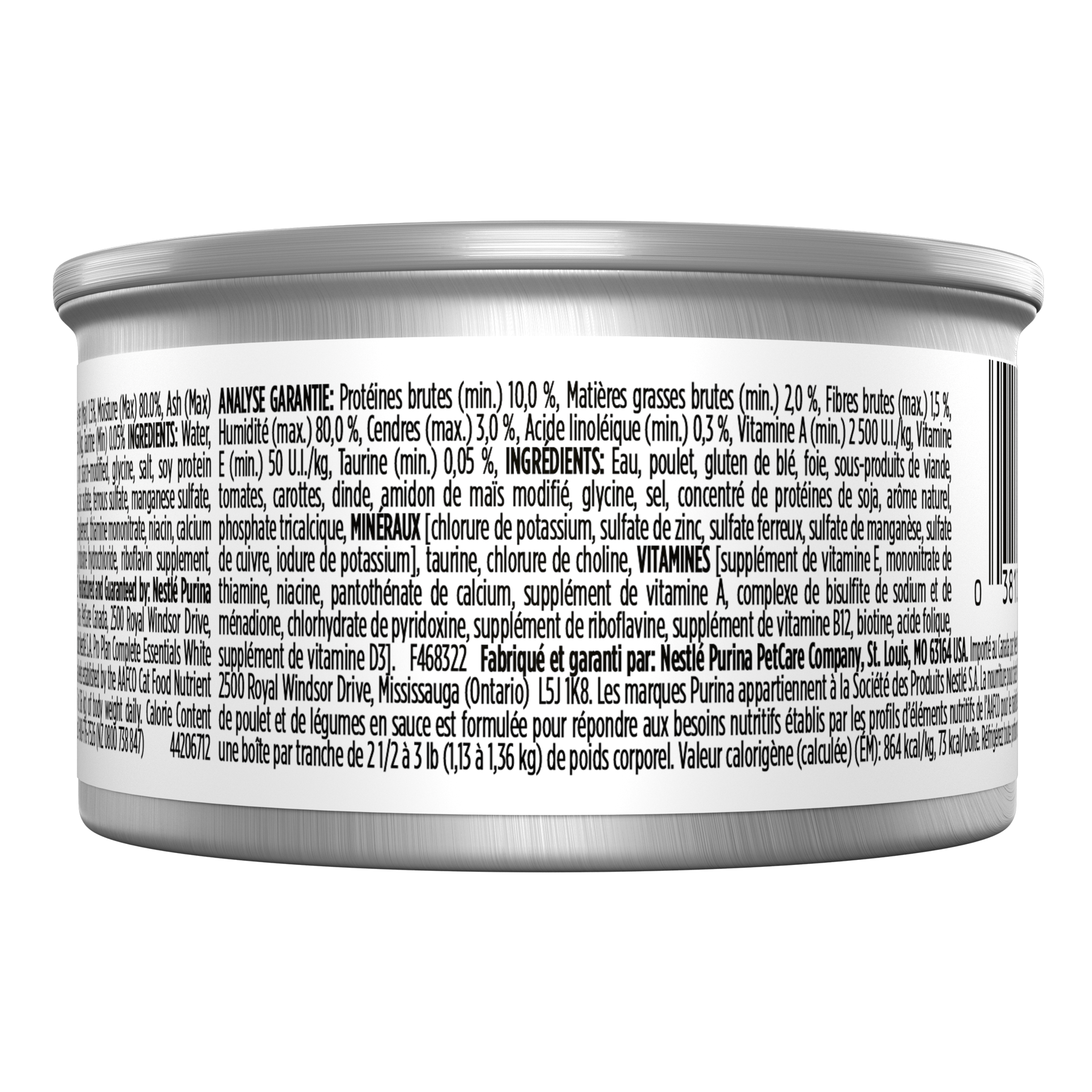 slide 2 of 2, Pro Plan Purina Pro Plan High Protein Cat Food Gravy, White Meat Chicken and Vegetable Entree, 3 oz