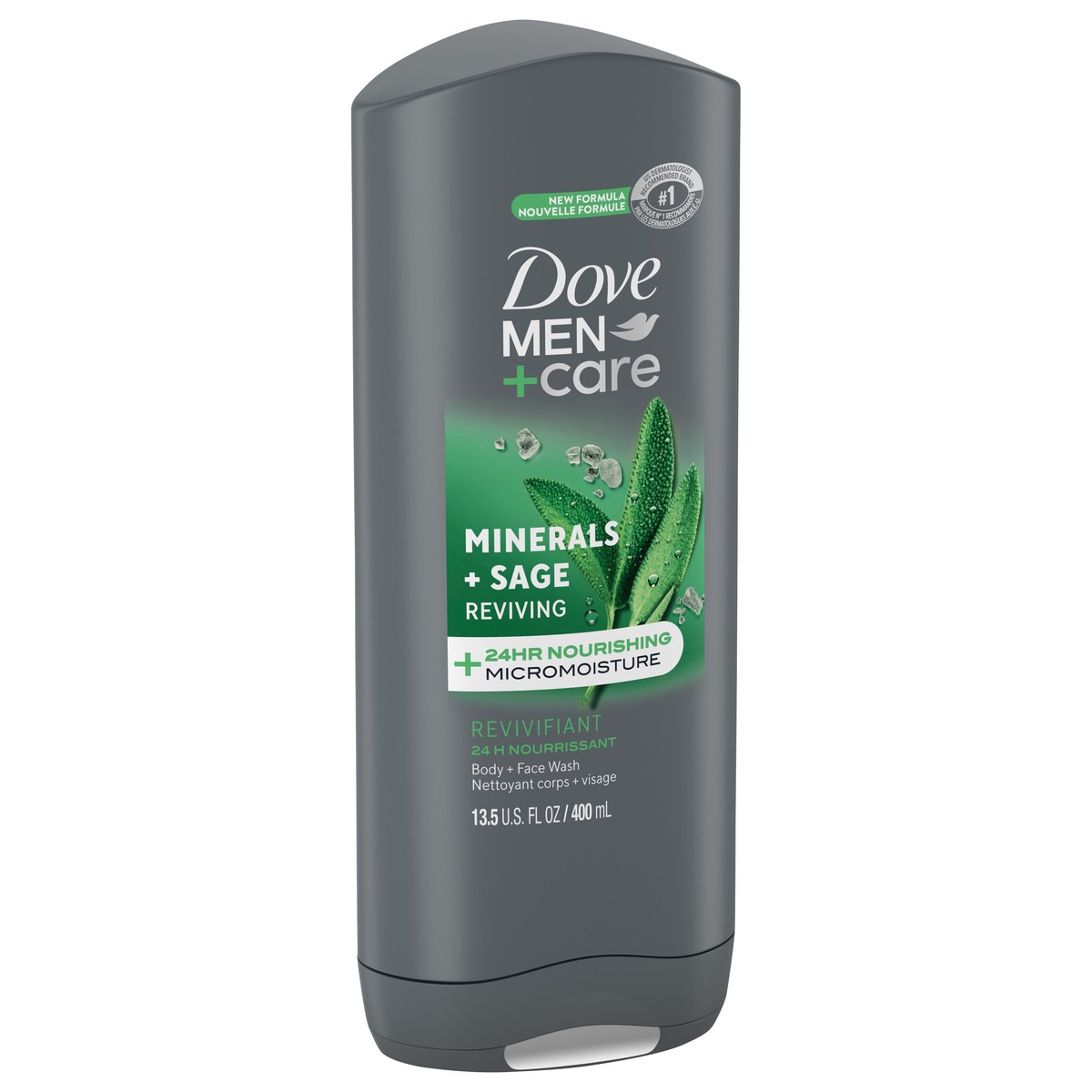 slide 2 of 7, Dove Bc Dove Men+ Care Minerals + Sage Body & Face Wash, 13.5 fl oz