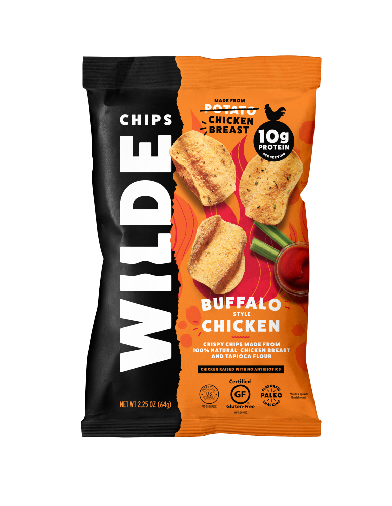 slide 1 of 1, Wilde Thin And Crispy Buffalo Style Chicken Chips, 2.25 oz