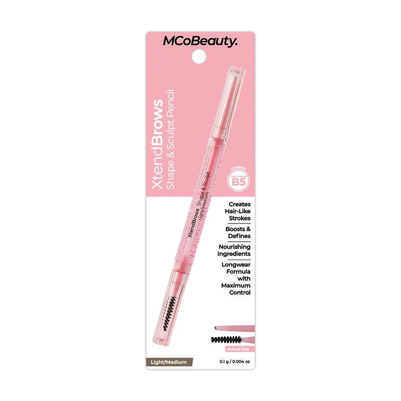 slide 2 of 8, MCoBeauty XtendBrows Shape & Sculpt Pencil - Light/Medium - 0.004oz, 0.004 oz