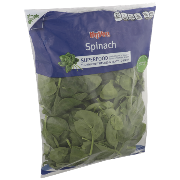 slide 1 of 1, Hy-vee Spinach, 10 oz