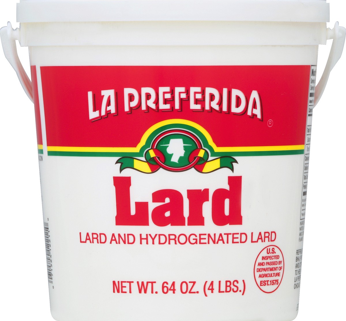 slide 2 of 4, La Preferida Lard, 4 lb