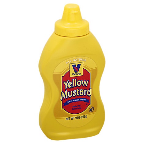 slide 1 of 1, Vienna Yellow Mustard, 9 oz