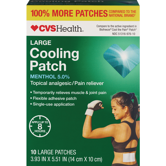 slide 1 of 1, Cvs Health Cooling Patch, 10 Ct, 10 ct