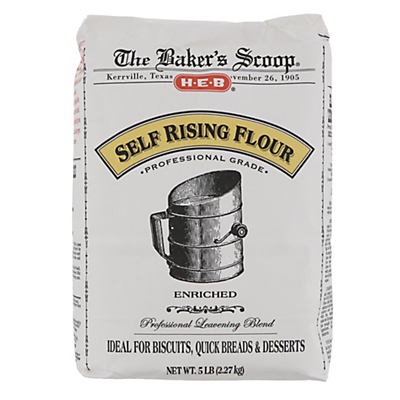 slide 1 of 1, H-E-B Bakers Scoop Self Rising Flour, 5 lb