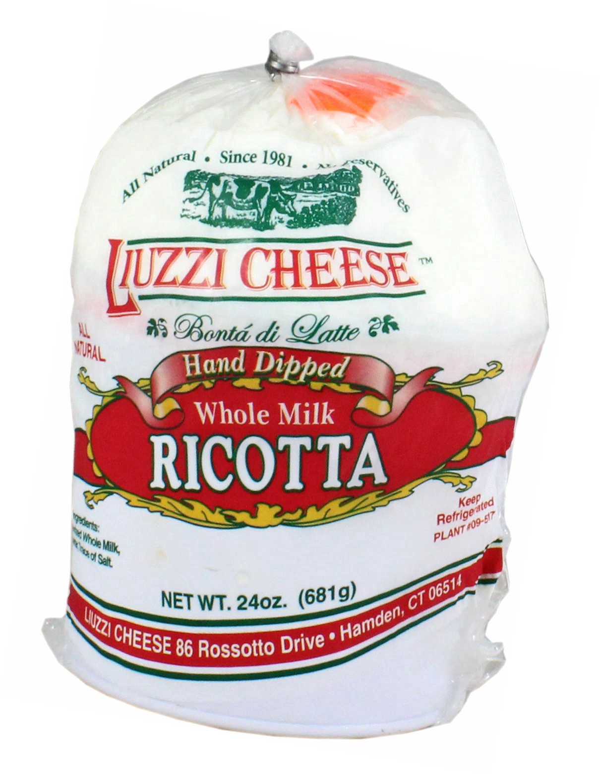slide 1 of 1, Liuzzi Cheese Fresh Ricotta, 1 ct