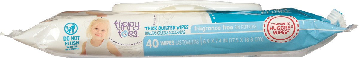 slide 6 of 10, Tippy Toes Fragrance Free Baby Wipes, 40 ct