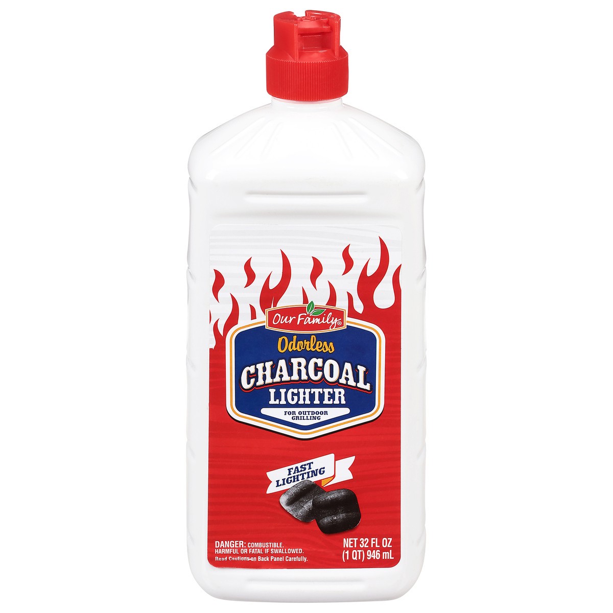slide 10 of 12, Our Family Odorless Charcoal Lighter 32 fl oz, 32 fl oz
