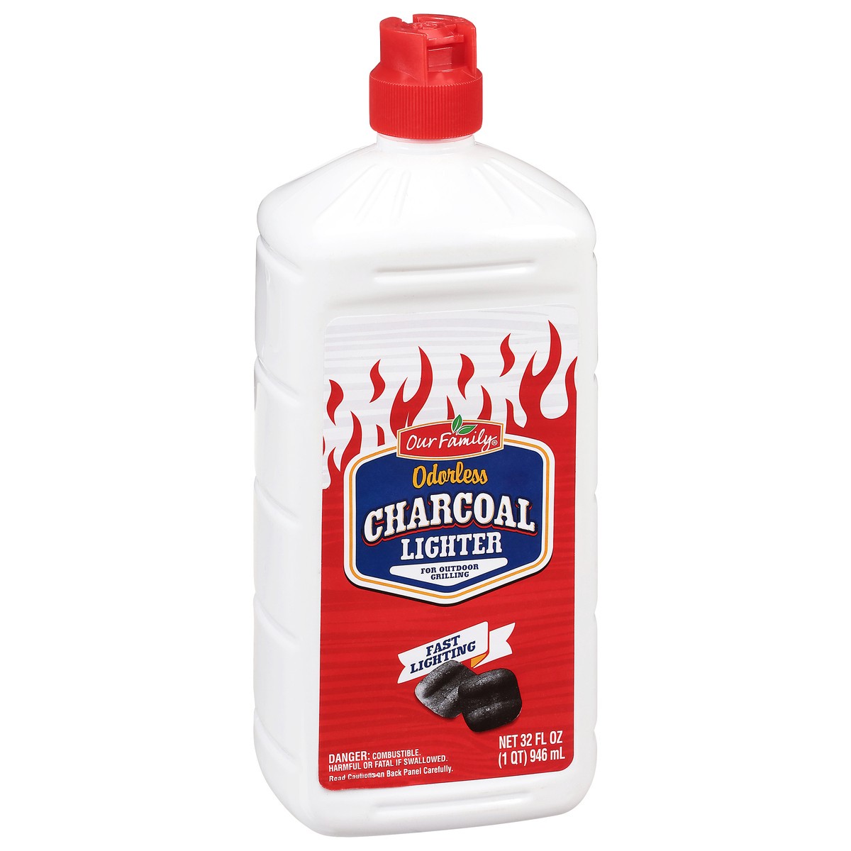 slide 2 of 12, Our Family Odorless Charcoal Lighter 32 fl oz, 32 fl oz