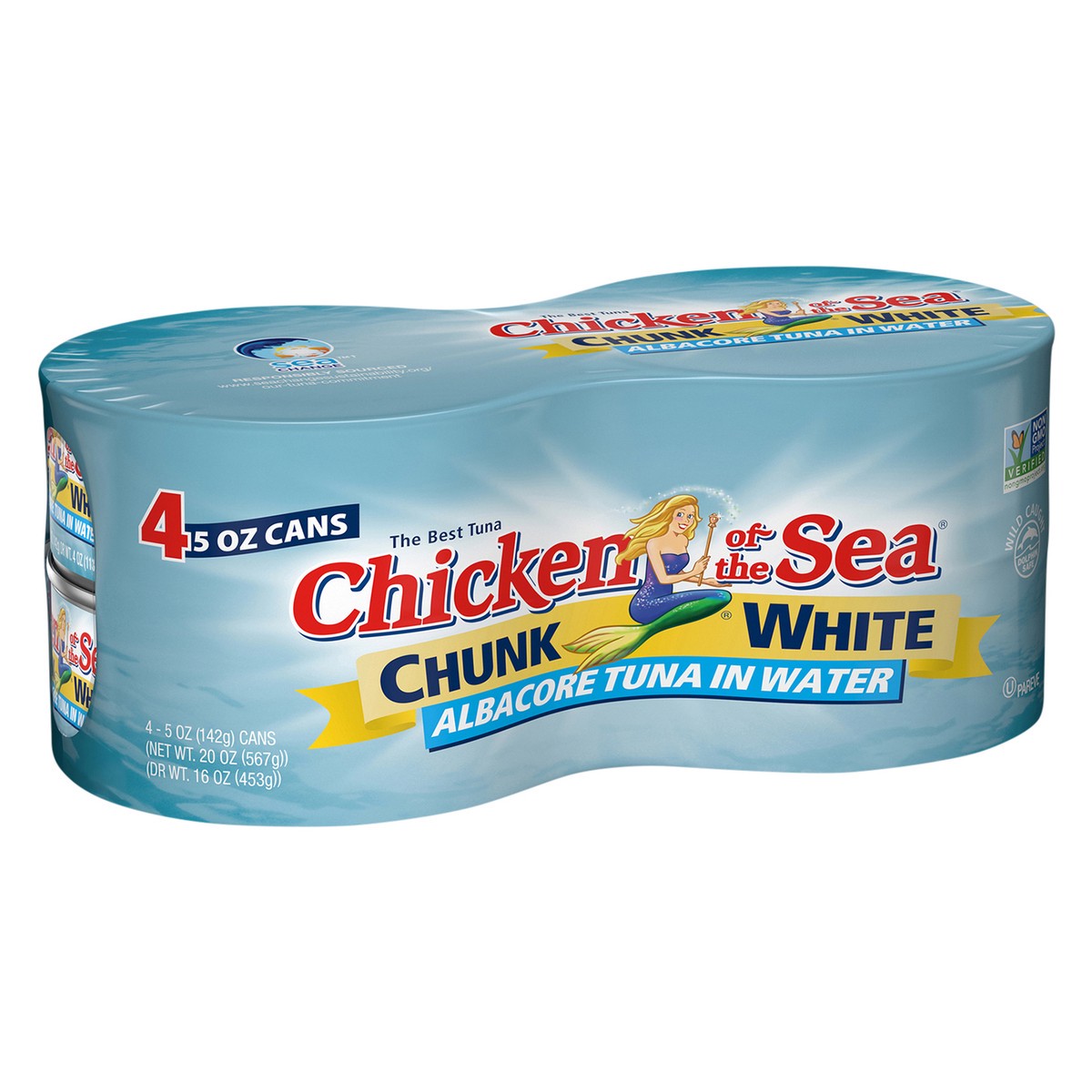 slide 5 of 8, Chicken of the Sea Chunk White Albacore Tuna In Water, 4 ct; 5 oz