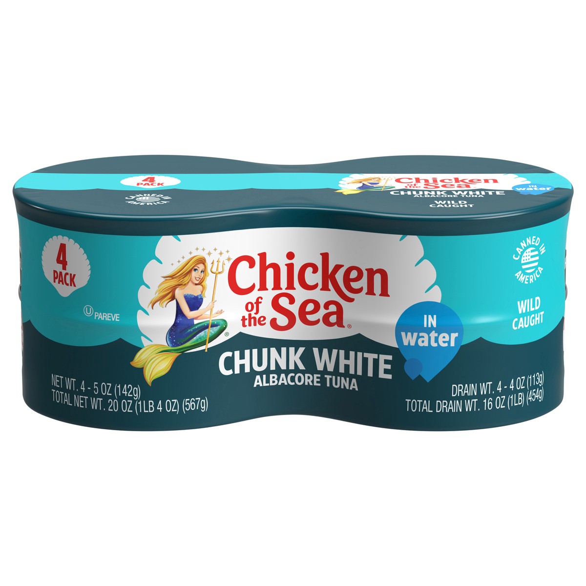 slide 1 of 8, Chicken of the Sea Chunk White Albacore Tuna In Water, 4 ct; 5 oz