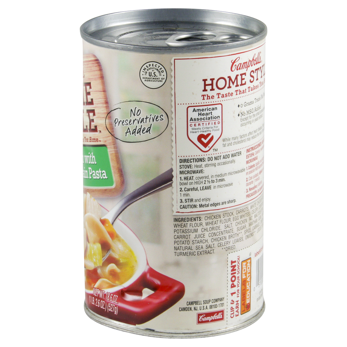 slide 2 of 4, Campbell's Homestyle Healthy Request Chicken with Whole Grain Pasta Soup, 18.6 oz