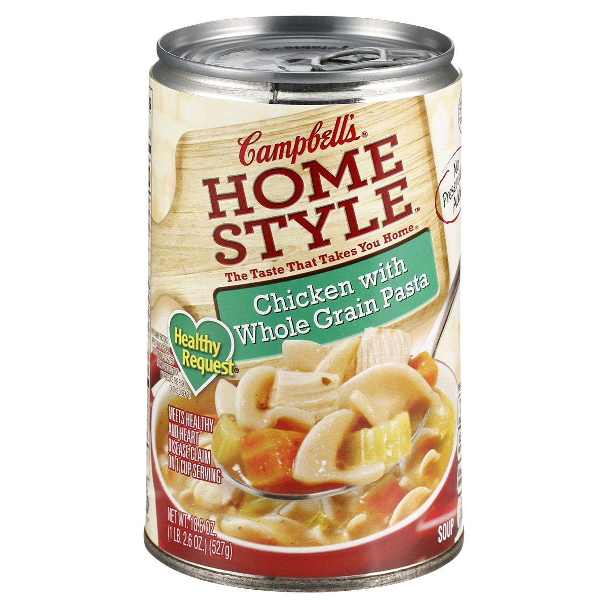 slide 1 of 4, Campbell's Homestyle Healthy Request Chicken with Whole Grain Pasta Soup, 18.6 oz