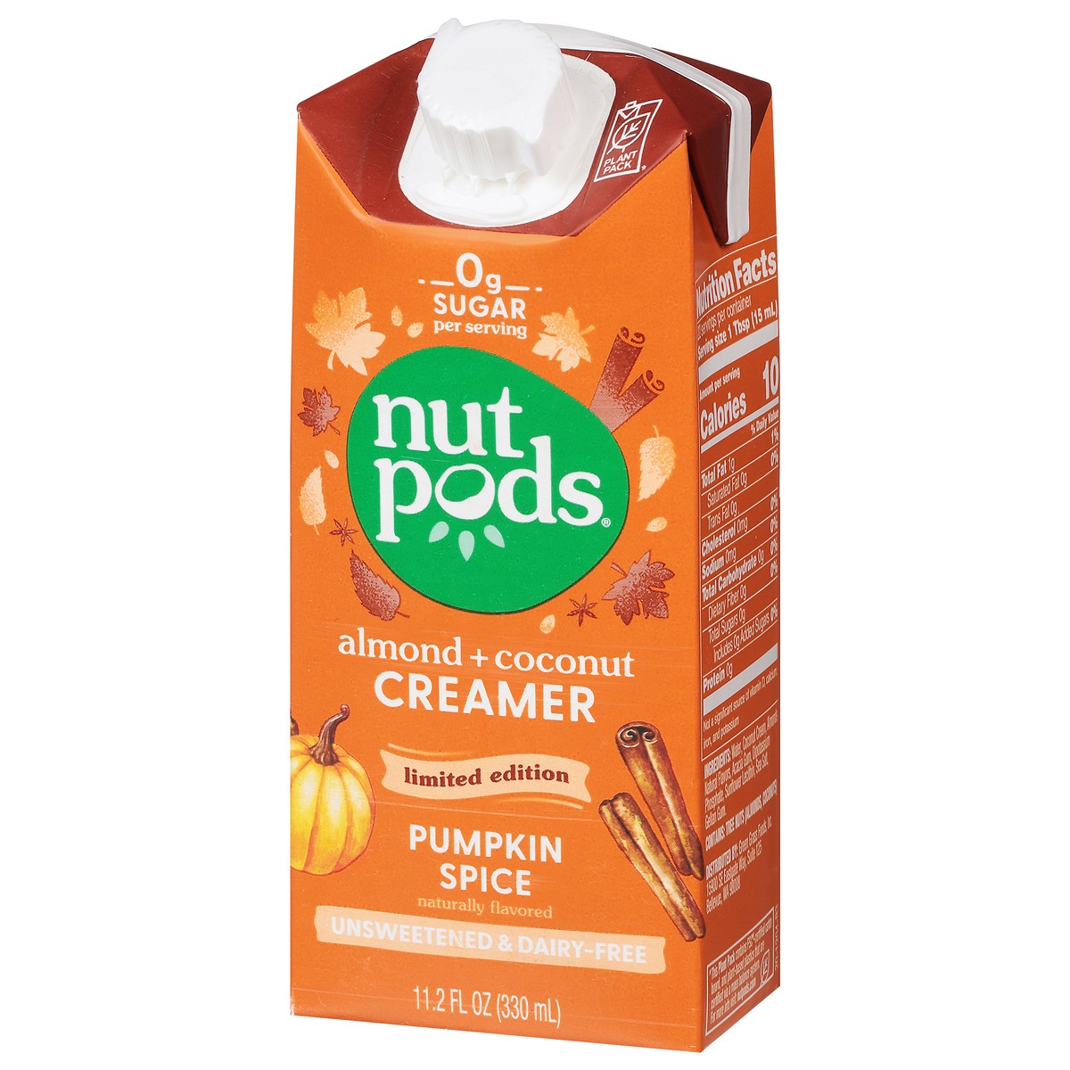 slide 3 of 9, nutpods Almond + Coconut Pumpkin Spice Creamer - 11.2 fl oz, 11.2 fl oz