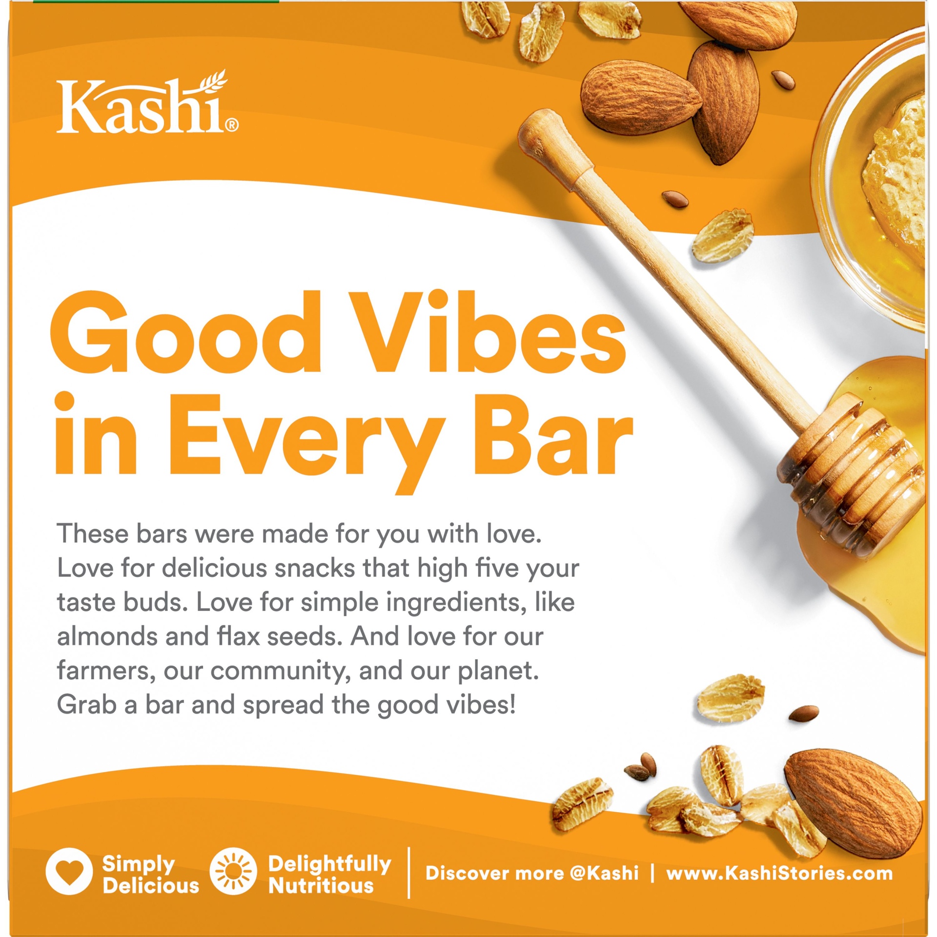slide 2 of 2, Kashi Chewy Granola Bars, Fiber Bars, Honey Almond Flax, 7.4 oz