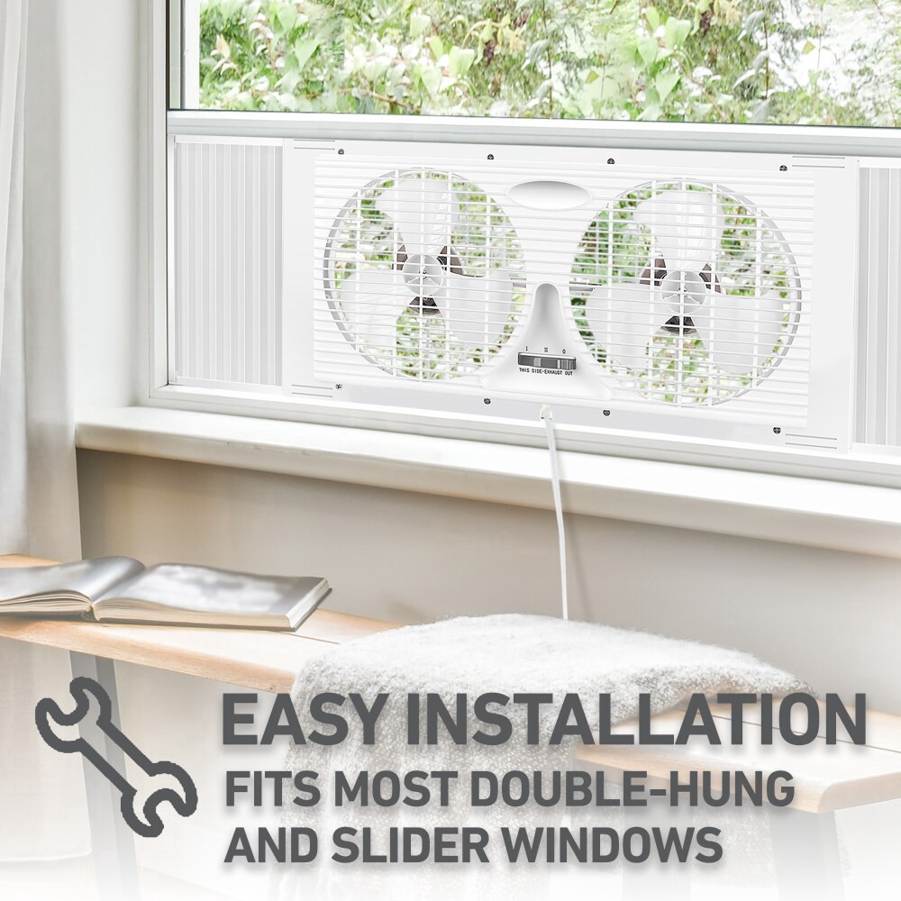 slide 4 of 5, Holmes® 9-Inch Twin Window Fan, 1 ct