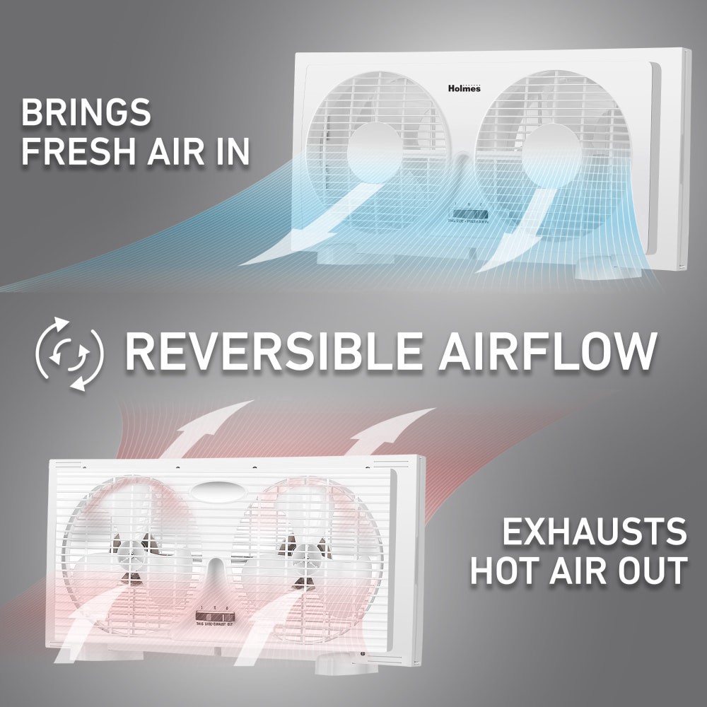 slide 2 of 5, Holmes® 9-Inch Twin Window Fan, 1 ct