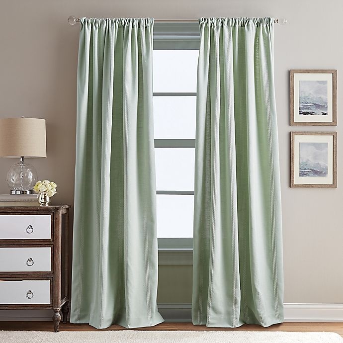 slide 1 of 2, Peri Home Eastman Rod Pocket Window Curtain Panel - Sage, 95 in