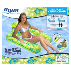 Aqua Leisure Zero Gravity Chair - Lime Hibiscus