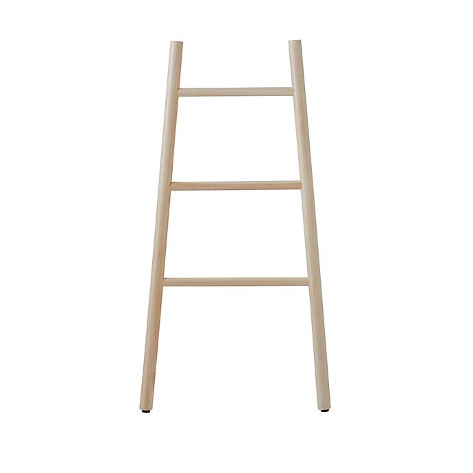 slide 1 of 2, Haven Teak Wood Towel Ladder - Whitewash, 1 ct