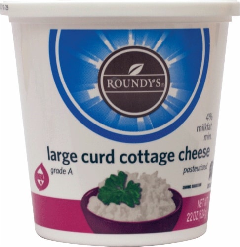 slide 1 of 1, Roundy's Roundys Large Curd Cottage Cheese, 22 oz