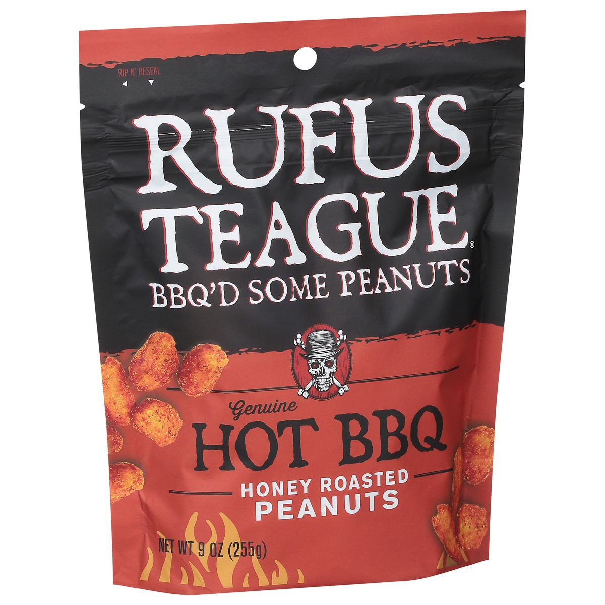 slide 2 of 14, Rufus Teague Honey Roasted Hot BBQ Peanuts 9 oz, 9 oz