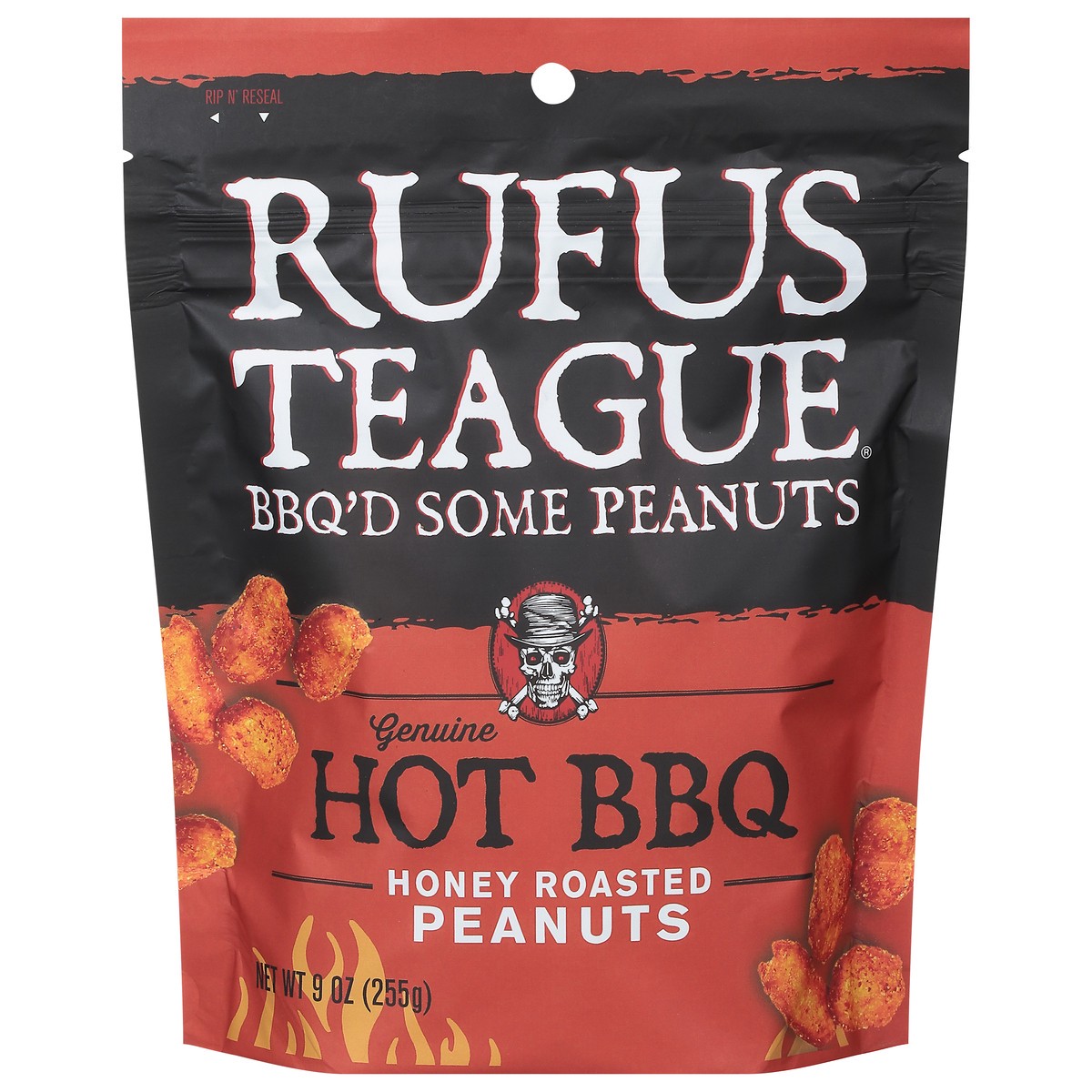 slide 14 of 14, Rufus Teague Honey Roasted Hot BBQ Peanuts 9 oz, 9 oz
