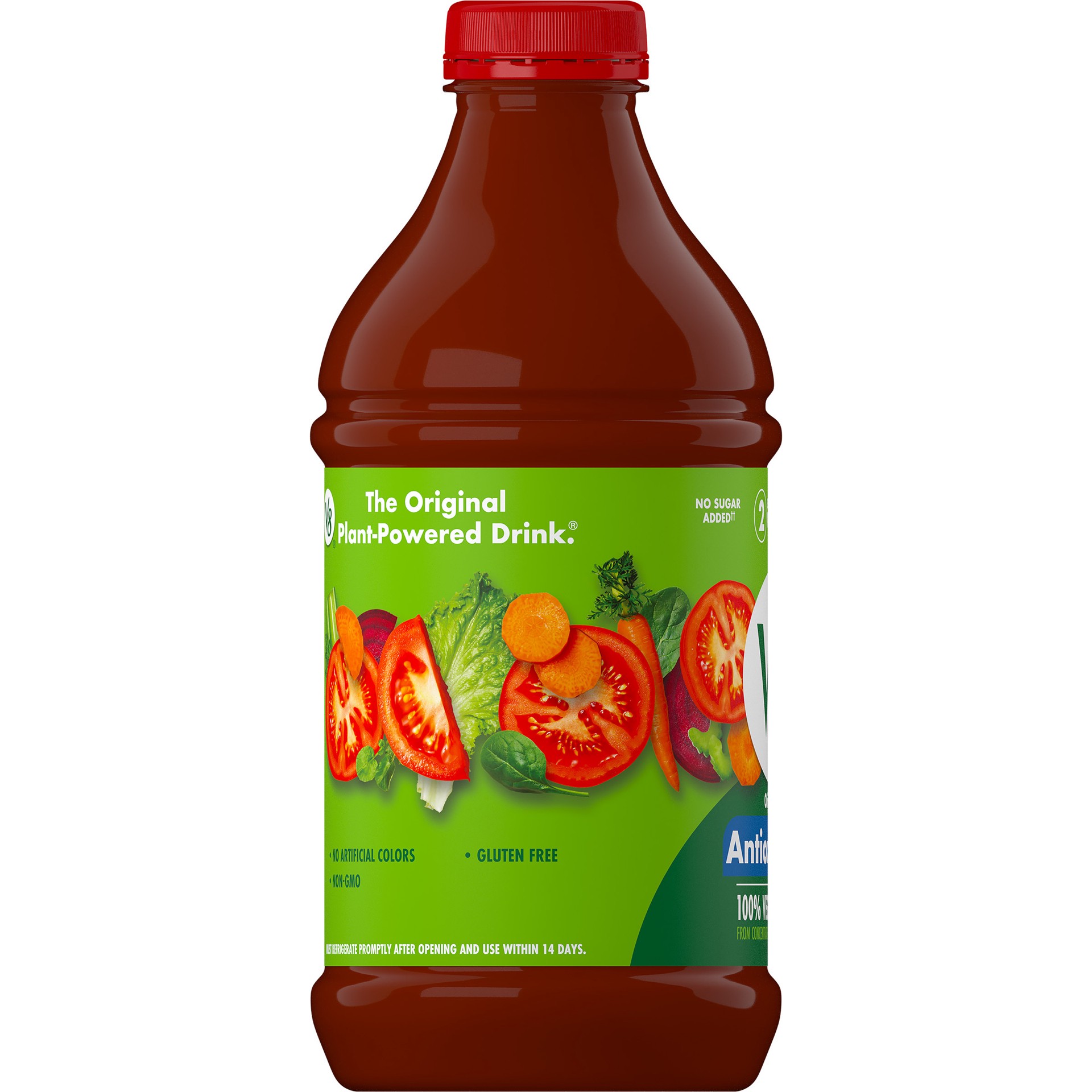 slide 2 of 5, V8 Essential Antioxidants 100% Vegetable Juice Bottle, 46 fl oz