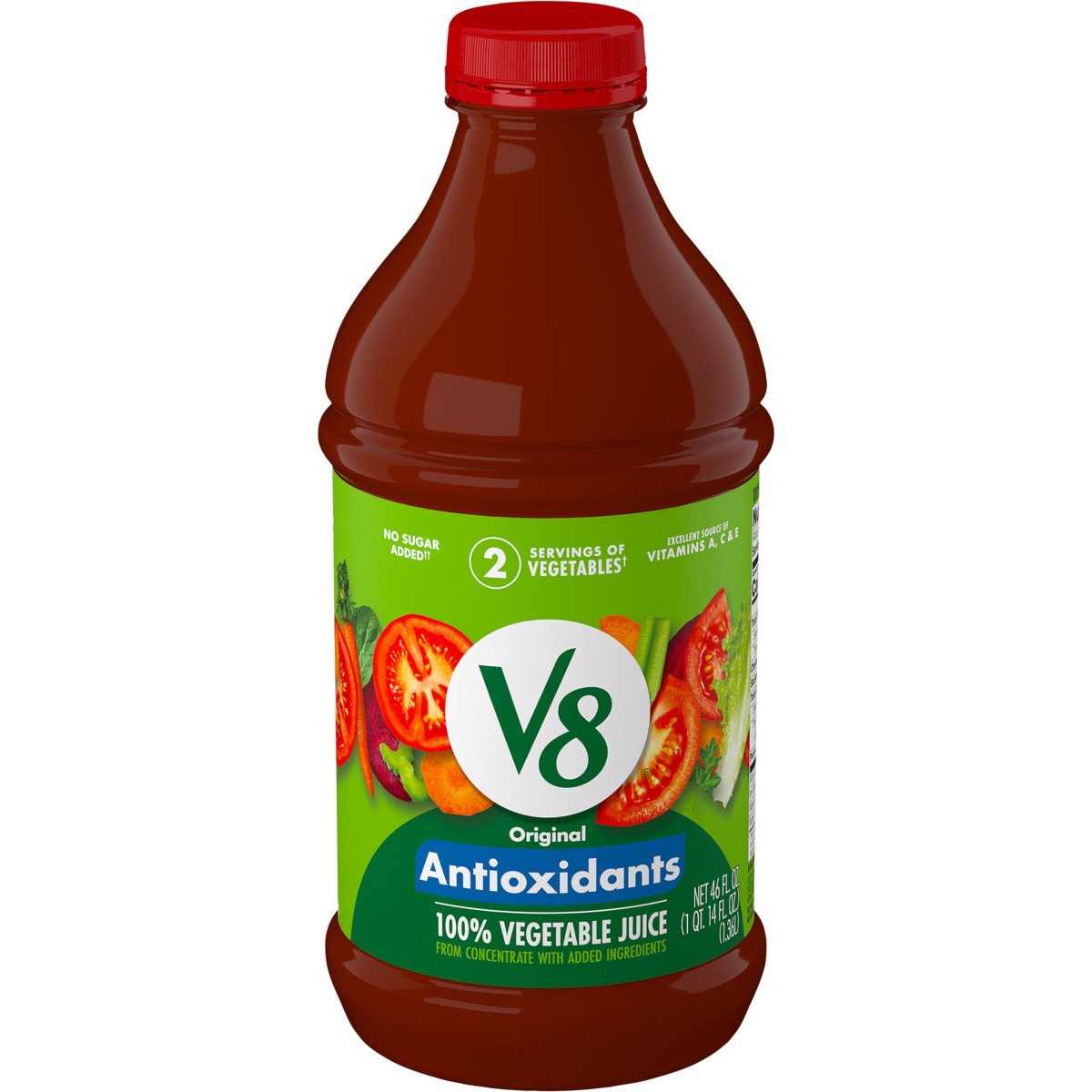 slide 1 of 5, V8 Antioxidants Original 100% Vegetable Juice, 46 fl oz Bottle, 46 oz