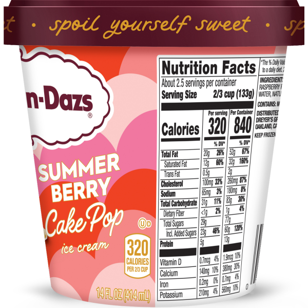 slide 9 of 16, Häagen-Dazs Summer Berry Cake Pop Ice Cream 14 fl oz, 14 fl oz