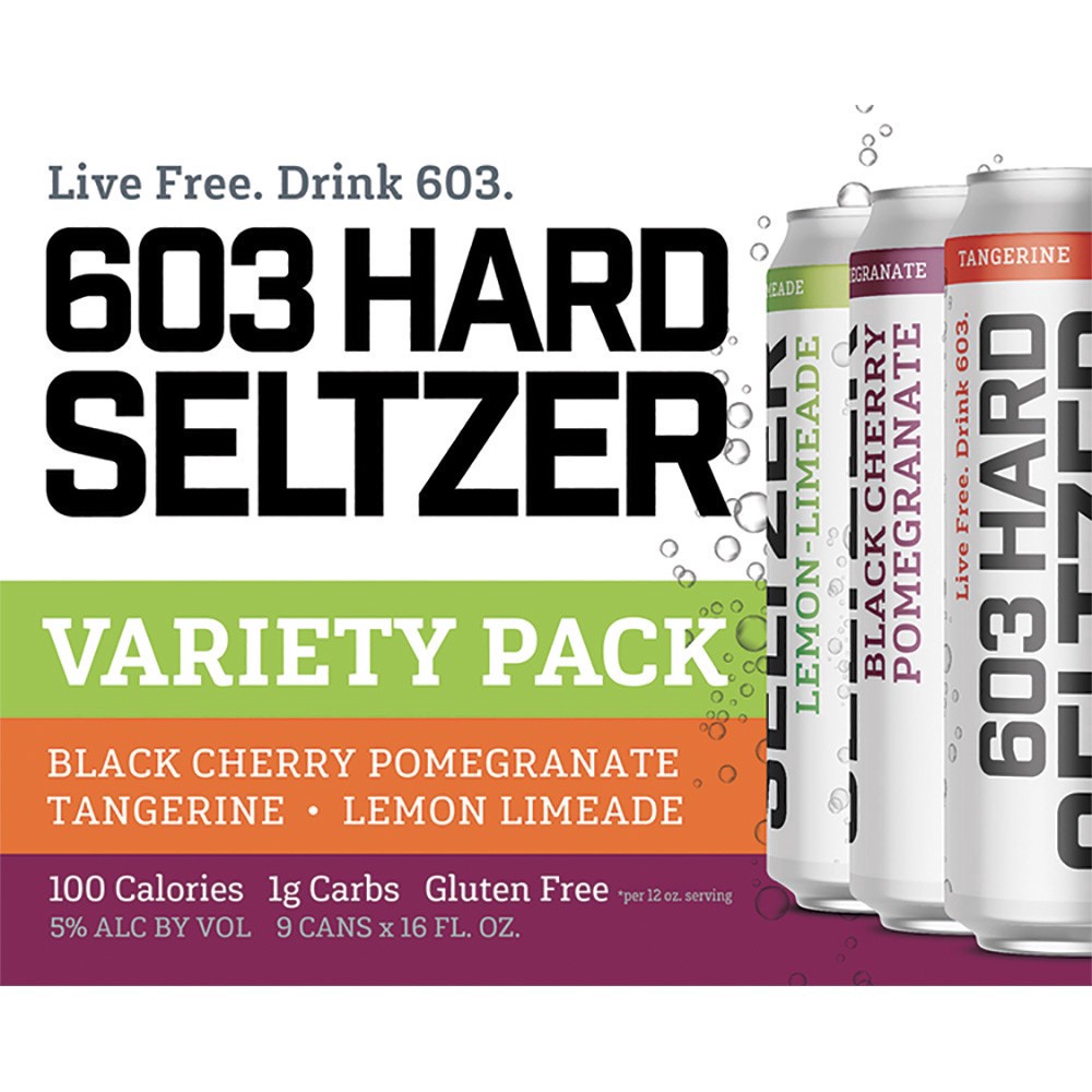 slide 1 of 1, 603 Hard Seltzer Variety Pack, 9 ct; 16 oz