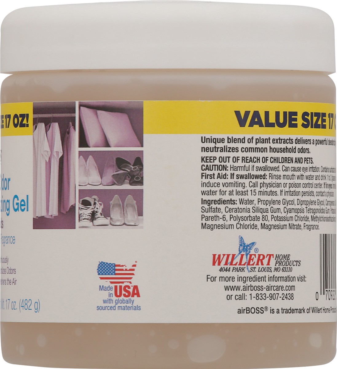 slide 8 of 9, Airboss Lavender Odor Neutralizing Gel, 17 oz