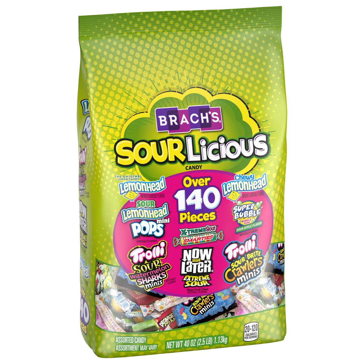 slide 2 of 9, Brach's Brach'S Sourlicious Candy Mix, 40 oz