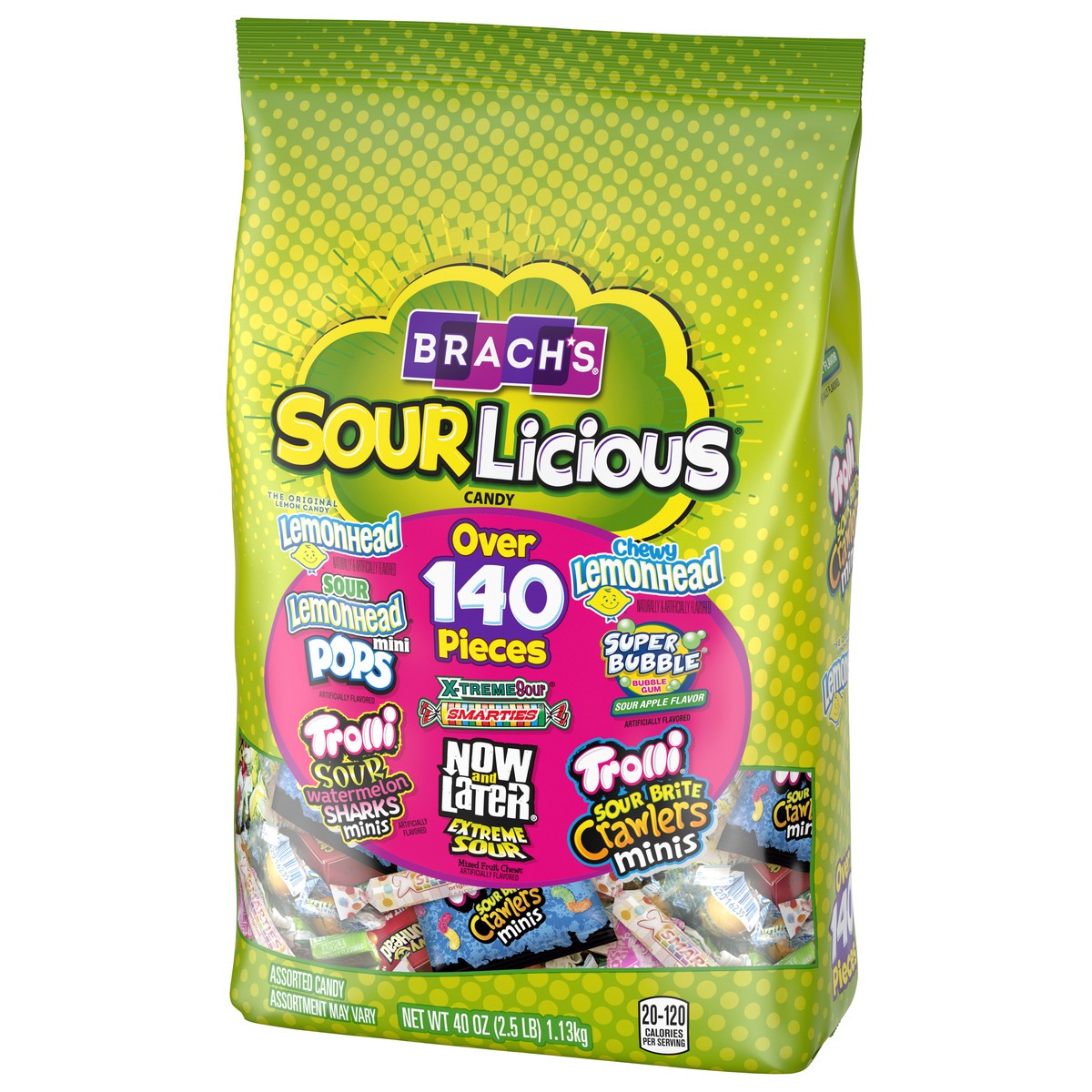 slide 3 of 9, Brach's Brach'S Sourlicious Candy Mix, 40 oz