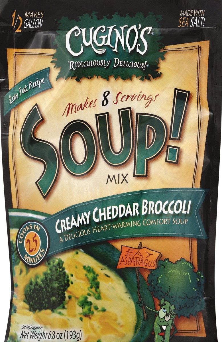 slide 3 of 3, Cugino's Creamy Cheddar Broccoli Soup, 6.8 oz