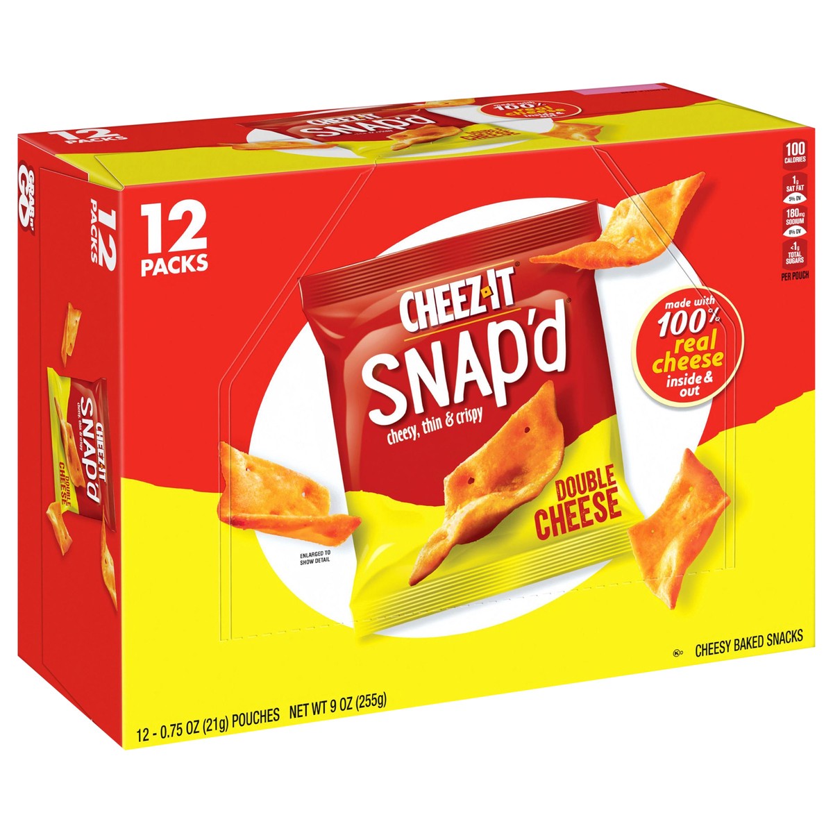 slide 10 of 13, Cheez-It Double Cheese Cheese Cracker Chips, 12 ct