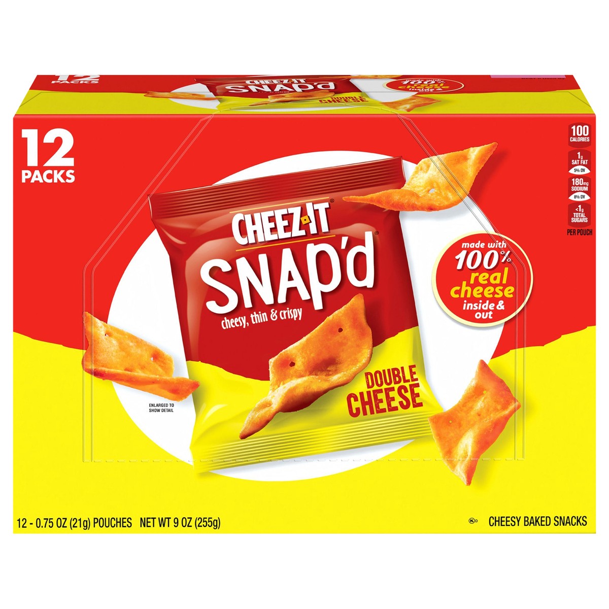 slide 6 of 13, Cheez-It Double Cheese Cheese Cracker Chips, 12 ct