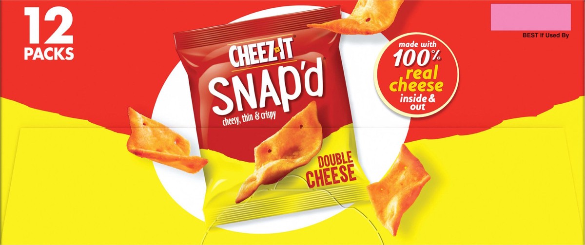 slide 11 of 13, Cheez-It Double Cheese Cheese Cracker Chips, 12 ct