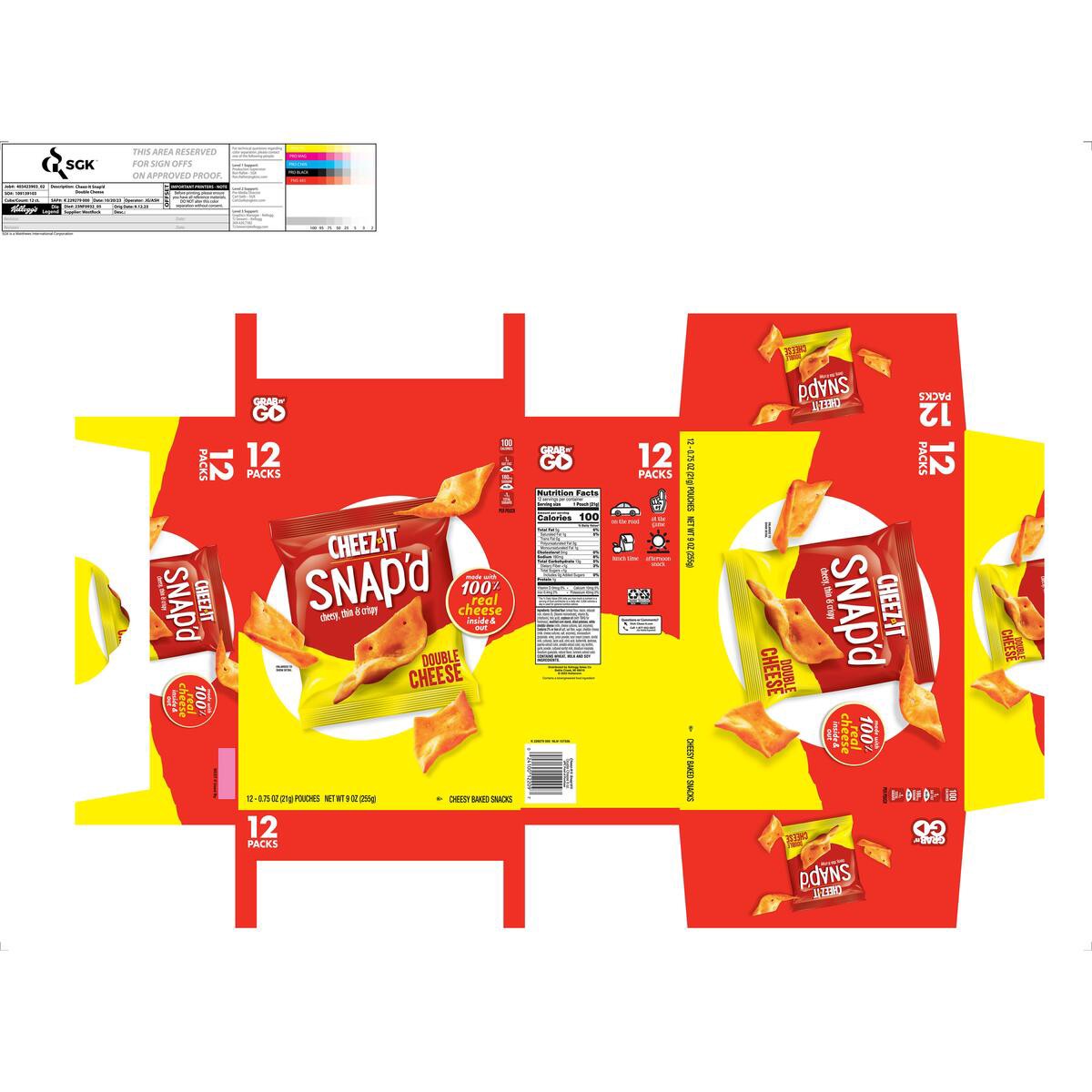 slide 8 of 13, Cheez-It Double Cheese Cheese Cracker Chips, 12 ct