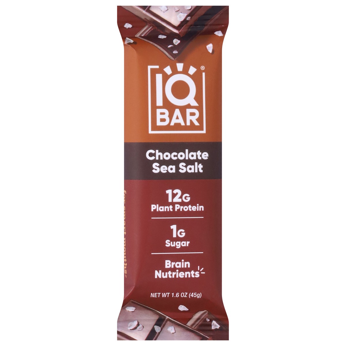 slide 1 of 5, IQBar Chocolate Sea Salt Bar 1.6 oz, 1.6 oz
