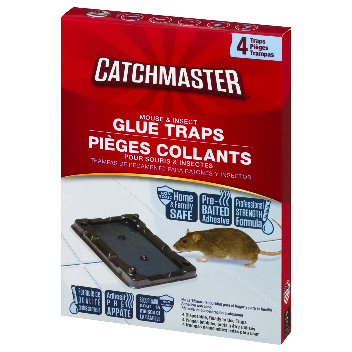 slide 2 of 10, Catchmaster Mouse & Insect Glue Traps 4 ea, 4 ct