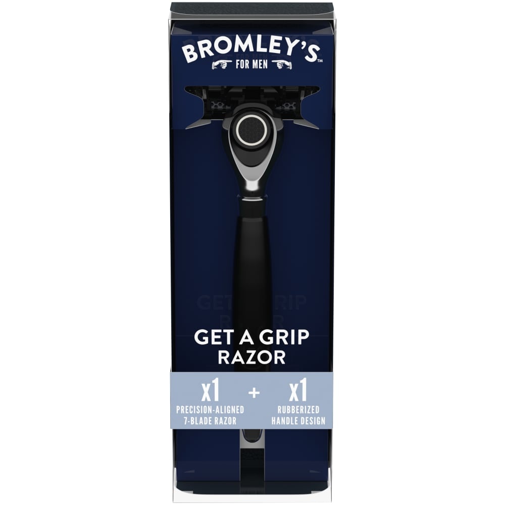 slide 1 of 1, Bromley's For Men Get A Grip Razor, 1 ct