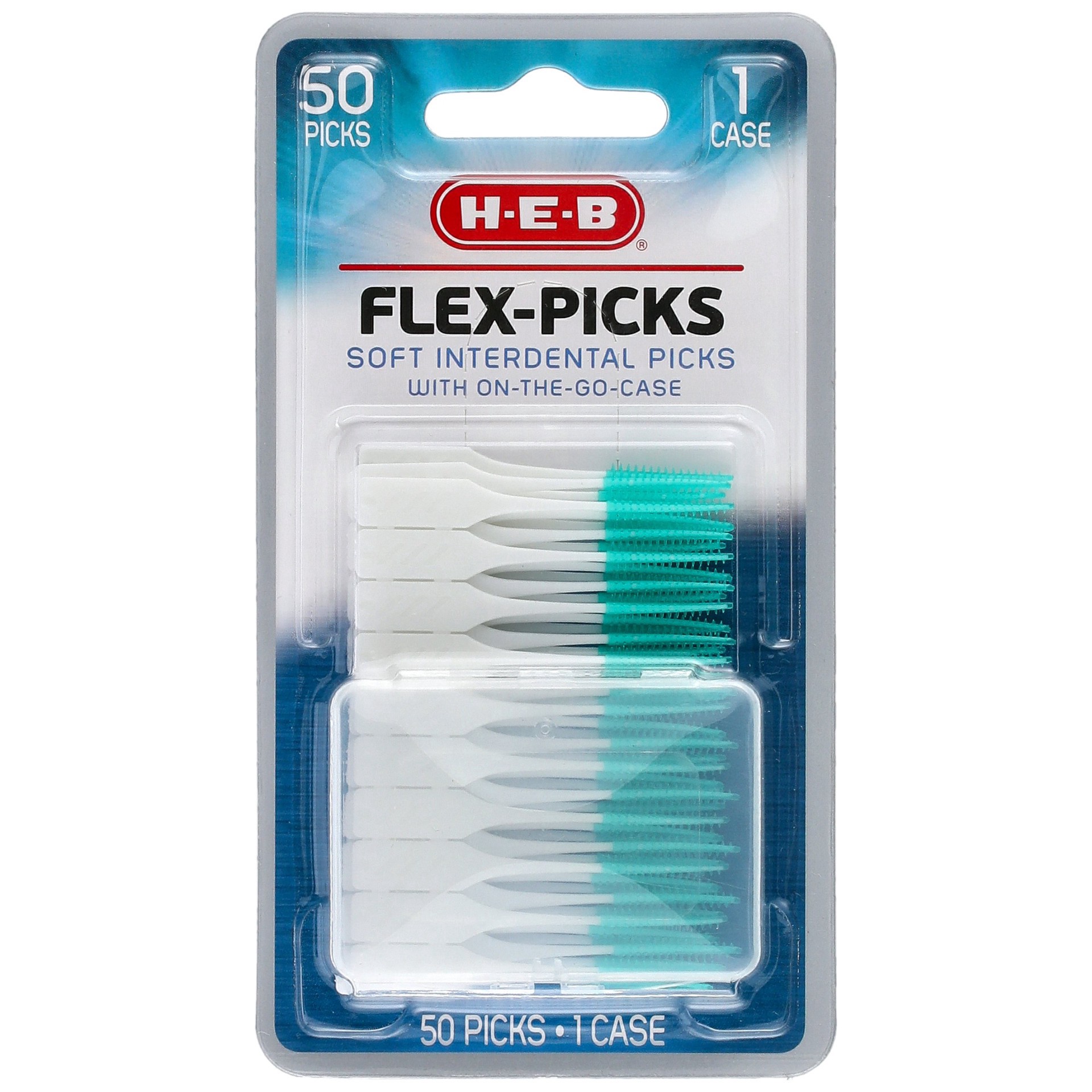 slide 1 of 1, H-E-B Flex Picks with Case, 50 ct