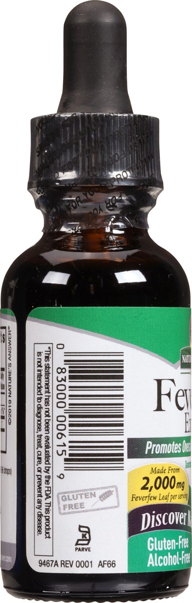 slide 9 of 13, Nature's Answer 2000 mg Feverfew Extract 1 fl oz, 1 fl oz