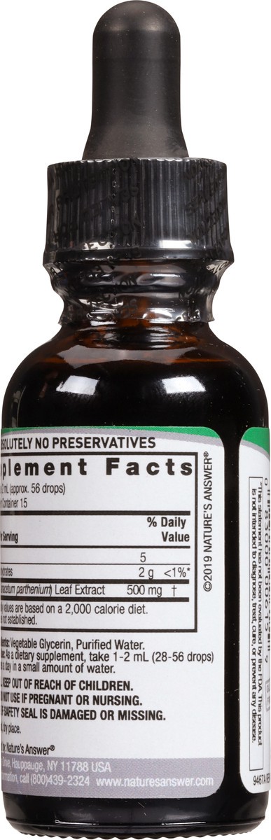 slide 5 of 13, Nature's Answer 2000 mg Feverfew Extract 1 fl oz, 1 fl oz