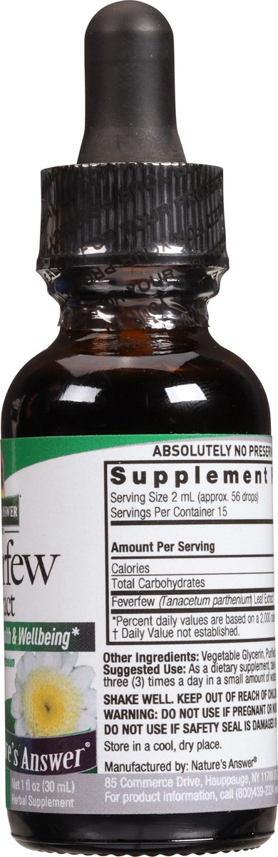 slide 6 of 13, Nature's Answer 2000 mg Feverfew Extract 1 fl oz, 1 fl oz